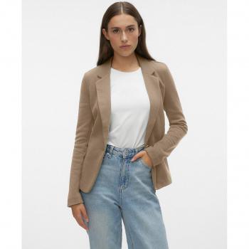 Chaqueta de mujer Vero Moda Julia con manga larga y bolsillos en color Silver Mink/Detail Melange