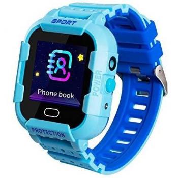 DCU TECNOLOGIC | Reloj Inteligente niños | Smarwatch para niños | Llamadas 2G | Tecnología GPRS+LBS+WiFi | A Prueba de Golpes | IP67 | Azul