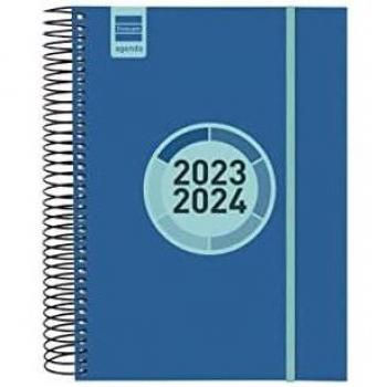 Agenda Escolar 2023-2024 E10-155x212 1 Día Página Espir Label Azul Cobalto Finocam 633121524