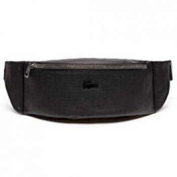 Lacoste Chantaco Men's Leather Waistbag in Black