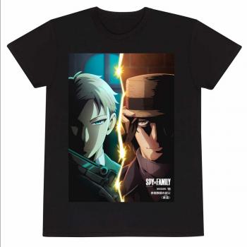 Camiseta Unisex Negra Spy x Family Splitscreen Talla S 100% Algodón