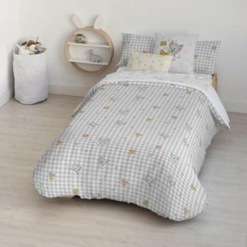 Funda Nórdica Tom & Jerry Vichy 100% Algodón con Botones Multicolor 175 Hilos para Cama de 105 (180 x 240 cm)