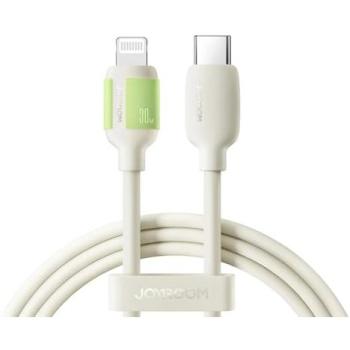 Cable de datos y carga rápida Joyroom 30W USB-C a Lightning, 2 m, color beige