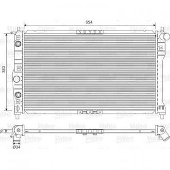 Radiador de refrigeración del motor Valeo 701558