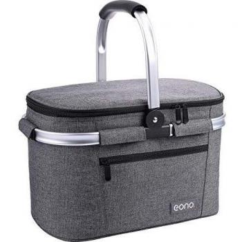 Amazon Brand – Eono 2 Personas 22L Picnic Basket, Cesta aislada, Bolsa de refrigeración para Exteriores