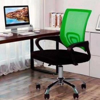 Silla de Escritorio Classic Thinia Home con Ruedas Verde 86-95X52x65 cm