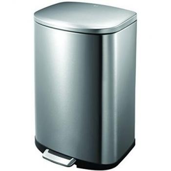 Cubo de pedal Della 50 L plateado mate EKO