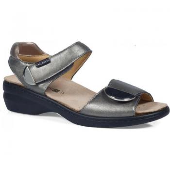 Sandalias Calzamedi Mujer Negras Multicolor Cómodas Regulables