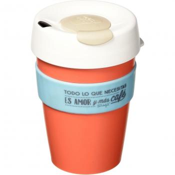 Mr; Wonderful Kca00021 Taza Reutilizable Keepcup Todo Lo Que Necesitas Es Amor Y Más Café, Multicolor
