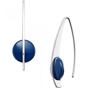 Pendientes de Acero Inoxidable y Vidrio Marino para Dama Skagen