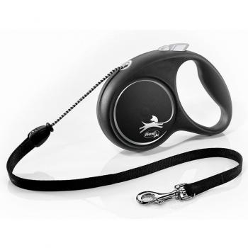 Flexi Correa para Perro Black Design 5 m Talla M Silver