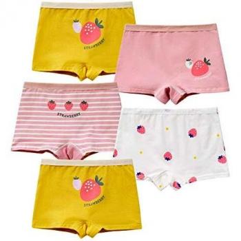 MiSense Braguitas Niñas Paquete de 5 Algodón Bragas Niña Suaves Boxer Calzoncillos para Bebés 2-11 años