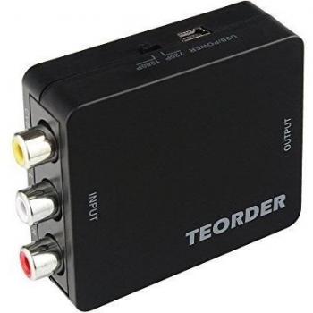 teorder RCA/AV compuesto/conversor de CVBS a HDMI Full HD 720P/1080P con USB Cable de carga Soporte PAL/NTSC para PS3/STB/Xbox/VHS VCR/Blue-Ray reproductores de dvd/tv/PC