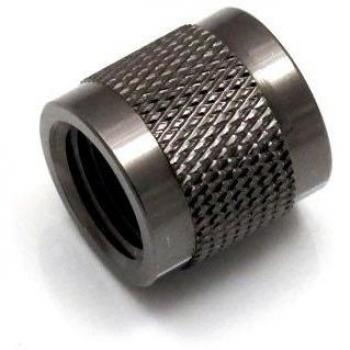 XSPC 1/4 Thread 18mm Female to Female Fitting : Black Chrome