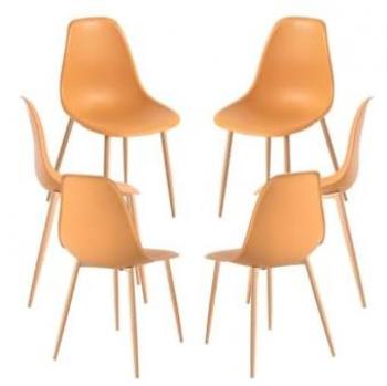 Pack 6 Sillas de Comedor Mykle - Color Mostaza