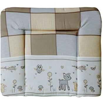Alfombrilla de cambiador roba de 85x75 cm, coleccion textil robaAnimals friends, suave alfombrilla de cambiador para bebé recubierto con pelicula de PU
