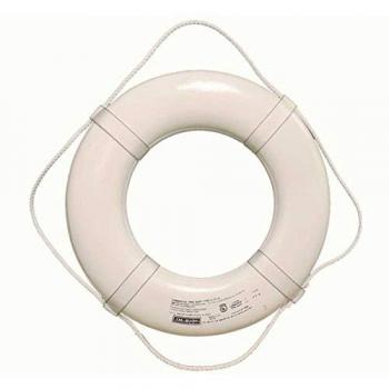 Anillo Salvavidas G-style de Espuma Cerrada con Cuerdas, Aprobado por USCG, 48 cm, Blanco