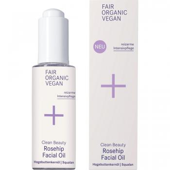 Aceite Facial de Rosa Mosqueta i+m Clean Beauty, 30 ml - Hidratante, nutritivo, vegano, orgánico, adecuado para todo tipo de piel