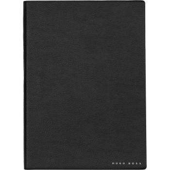 Hugo Boss Essential Black A5 Lined Notebook - Engravable