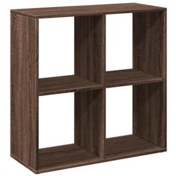 Librería Divisor de Madera Ingeniería Marrón Roble 69,5x29x69,5 cm