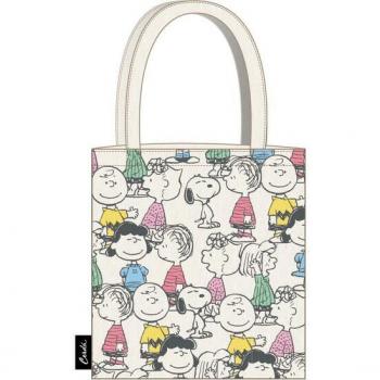 Bolsa de tela algodón reciclable Snoopy y sus amigos Snoopy