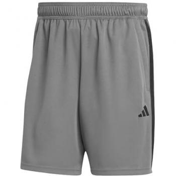 Adidas Train Essentials Piqué 3 Stripes Shorts, Pantalones Cortos de Multideporte para Hombre, Color Gris, Talla L, Tecnología AEROREADY