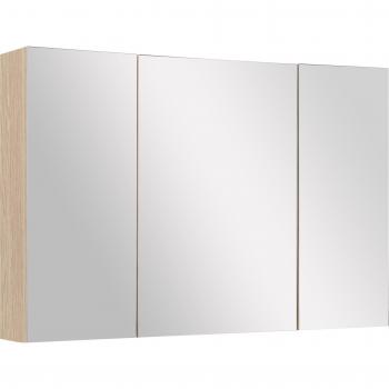 kleankin Armario de Baño con Espejo 3 Puertas Estantes Ajustables Estilo Moderno 90x60x13,5 cm RobleHomcom Mesita de Noche Amira 1 Caj