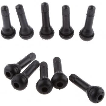 10x TR414 Snap-In Vástagos de Válvula Tapas de las Válvulas del Neumático De Coche De Caucho Cobre Color Negro