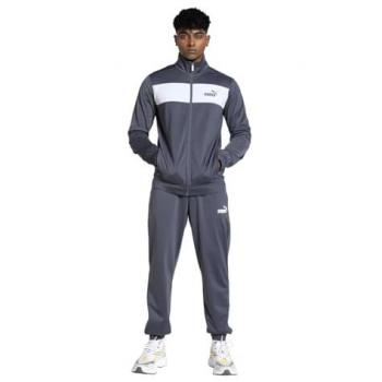 Puma Chándal de poliéster para hombre, color gris galáctico, talla XS