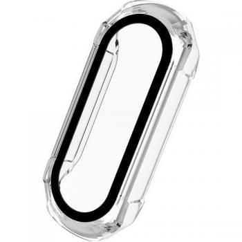 Funda Carcasa con Cristal Templado para XIAOMI MI BAND8 Protector Pantalla Transparente Rigida