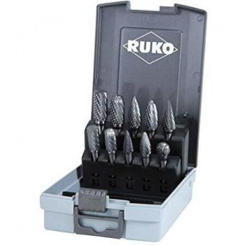 Juego de 10 fresas rotativas de carburo de tungsteno en estuche de plástico