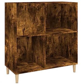Mueble discos madera contrachapada roble ahumado 84,5x38x89 cm Vidaxl Marrón