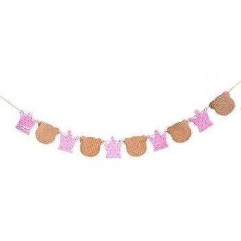 Pasito a pasito 73601 - Guirnalda corona, diseño oso rosa/beige petite etoile