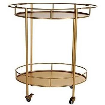 Carro Multiusos DKD Home Decor de Cobre con Metal y Cristal (70 x 35 x 78 cm)
