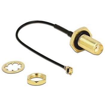 Cable de antena RF DeLock 88965 SMA hembra a MHF® I macho, 10 cm, protección contra salpicaduras