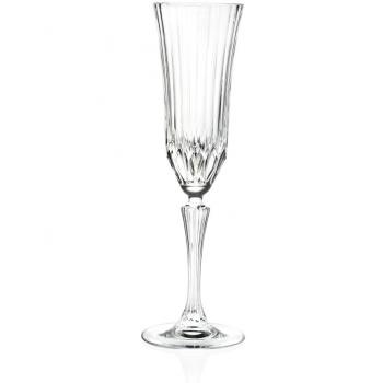 Juego de 6 copas de flauta para champán Adagio 18 cl de cristal Luxion, aptas para lavavajillas