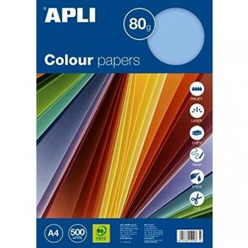 APLI Papel color azul pastel A4 500 hojas
