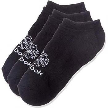 Reebok Cl Fo No Show 3P Calcetines, Unisex Adulto, Negro, 39/42