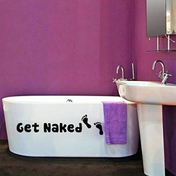 (120 x 29 cm) de baño wallkraft TecGadgets desnudemos pie pasos/Baño apliques de decoración wallkraft/bricolaje extraíble de tela + regalo gratis al azar TecGadgets
