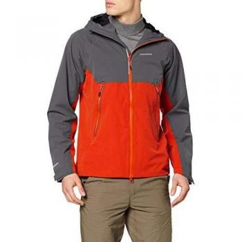 Craghoppers Chaquetas Trelawney para hombre, Hombre, Chaquetas Impermeable Shell, CMW772 L6660, Pimienta negra/rojo Aster, M