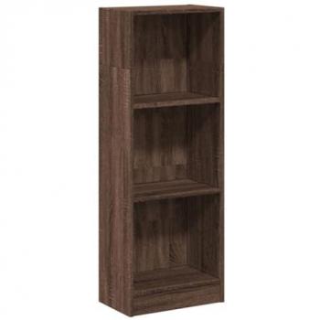 Estantería de madera de ingeniería marrón roble 40x24x109 cm