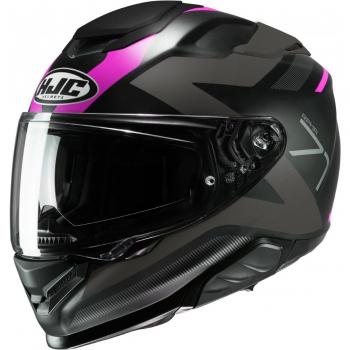 HJC Casco Integral RPHA 1 Pinna Negro-Rosa con características de diseño aerodinámico, sistema de ventilación avanzado, interior desmontable y lavable, visera anti-rayaduras y homologación ECE