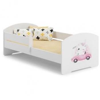 Cama infantil LUK 160x80 con colchón y barandilla de seguridad