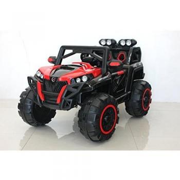 Coche Eléctrico Infantil Buggy 898 - 4 Motores, Batería 2x 12V7Ah, Control Remoto 2.4GHz y MP3 (Rojo)