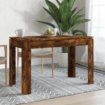 Mesa de comedor ahumada de roble 120x60x76 cm madera multicapa Vidaxl Marrón