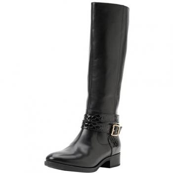 Geox Women's D Felicity Knee High Leather Boots - Black