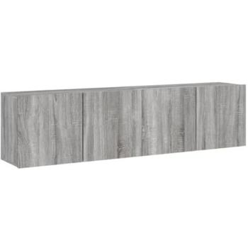 Mueble de TV de pared 2 piezas Sonoma gris 80 x 30 x 41 cm diseño contemporáneo