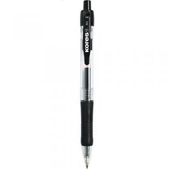 Grafoplás 30210410-bolígrafo Negro con Tinta Gel Resistente al Agua Kores