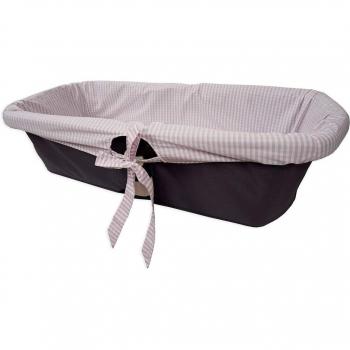 Cubre Capazo Babyline Summer Rosa - Funda capazo hipoalergénica y suave, transpirable, medidas 90x40 cm