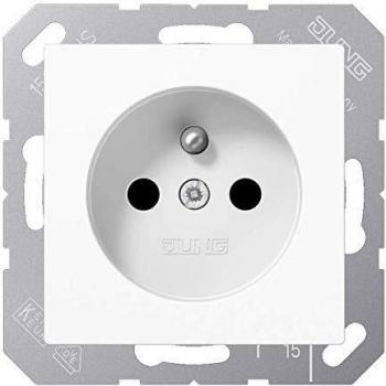 JUNG A1520FKIWW French/Belgian Socket Outlet (Duroplast) Alpine White Series A